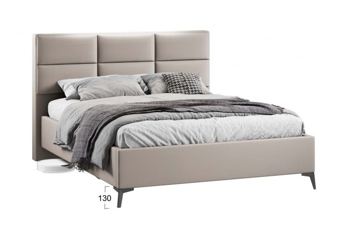Кровать с ПМ «Делана» 1600 (с подъемным механизмом) Велюр Confetti Smoke