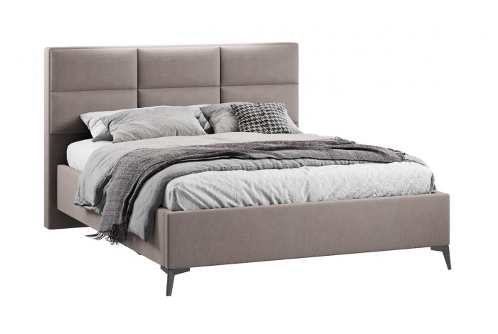 Кровать с ПМ «Делана» 1600 (с подъемным механизмом) Велюр Мокко темный