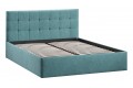 Кровать без ПМ «Джоли» 1400 Тип 1 (без подъемного механизма) Микровелюр Wellmart Indigo