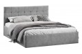 Кровать без ПМ «Джоли» 1400 Тип 1 (без подъемного механизма) Микровелюр Wellmart Silver