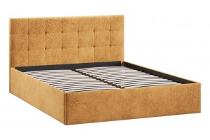 Кровать без ПМ Джоли 1400 Тип 1 (без подъемного механизма) Микровелюр Wellmart Yellow