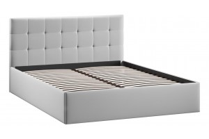 Кровать без ПМ Джоли 1400 Тип 1 (без подъемного механизма) Велюр Confetti Silver