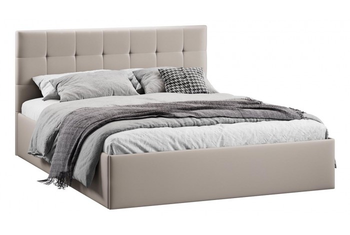 Кровать без ПМ «Джоли» 1400 Тип 1 (без подъемного механизма) Велюр Confetti Smoke