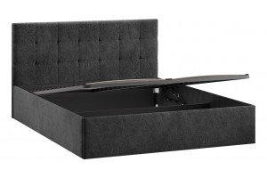 Кровать с ПМ Джоли 1400 Тип 1 (с подъемным механизмом) Микровелюр Wellmart Graphite