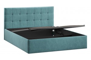 Кровать с ПМ Джоли 1400 Тип 1 (с подъемным механизмом) Микровелюр Wellmart Indigo