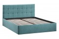 Кровать с ПМ «Джоли» 1400 Тип 1 (с подъемным механизмом) Микровелюр Wellmart Indigo