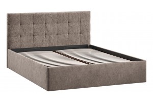 Кровать с ПМ Джоли 1400 Тип 1 (с подъемным механизмом) Микровелюр Wellmart Latte