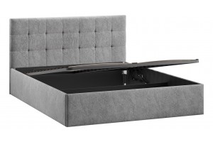 Кровать с ПМ Джоли 1400 Тип 1 (с подъемным механизмом) Микровелюр Wellmart Silver