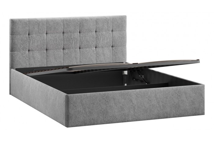 Кровать с ПМ «Джоли» 1400 Тип 1 (с подъемным механизмом) Микровелюр Wellmart Silver