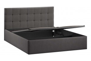 Кровать с ПМ Джоли 1400 Тип 1 (с подъемным механизмом) Велюр Графит