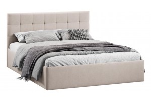 Кровать с ПМ Джоли 1400 Тип 1 (с подъемным механизмом) Велюр Мокко светлый