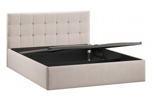 Кровать с ПМ Джоли 1400 Тип 1 (с подъемным механизмом) Велюр Мокко светлый