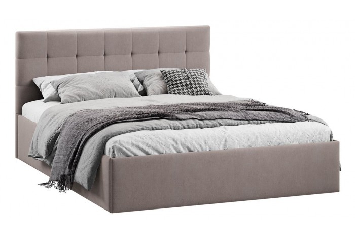 Кровать с ПМ «Джоли» 1400 Тип 1 (с подъемным механизмом) Велюр Мокко темный