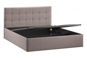 Кровать с ПМ Джоли 1400 Тип 1 (с подъемным механизмом) Велюр Мокко темный