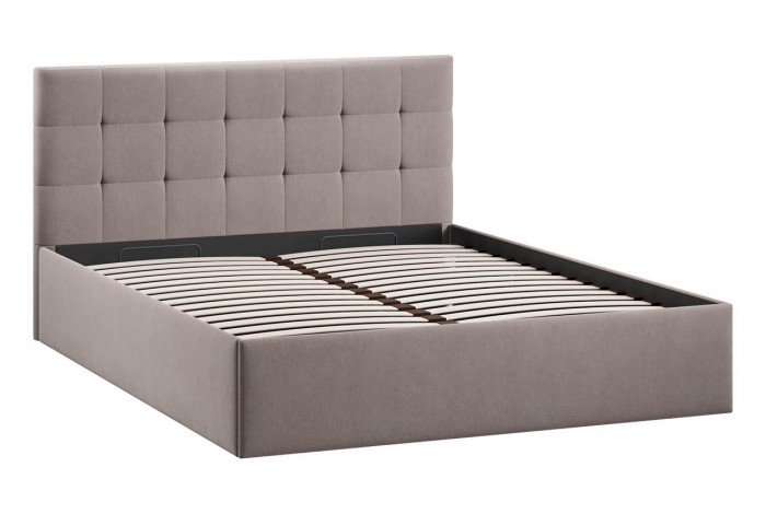 Кровать с ПМ «Джоли» 1400 Тип 1 (с подъемным механизмом) Велюр Мокко темный