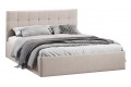 Кровать без ПМ «Джоли» 1600 Тип 1 (без подъемного механизма) Велюр Мокко светлый