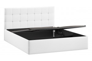 Кровать с ПМ Джоли 1600 Тип 1 (с подъемным механизмом) Экокожа Polo white