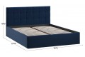 Кровать с ПМ «Джоли» 1600 Тип 1 (с подъемным механизмом) Микровелюр Wellmart Blue
