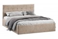 Кровать с ПМ «Джоли» 1600 Тип 1 (с подъемным механизмом) Микровелюр Wellmart Dark Beige