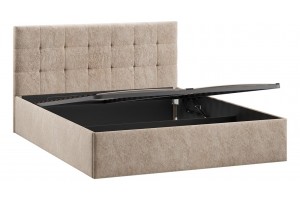 Кровать с ПМ Джоли 1600 Тип 1 (с подъемным механизмом) Микровелюр Wellmart Dark Beige