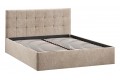 Кровать с ПМ «Джоли» 1600 Тип 1 (с подъемным механизмом) Микровелюр Wellmart Dark Beige