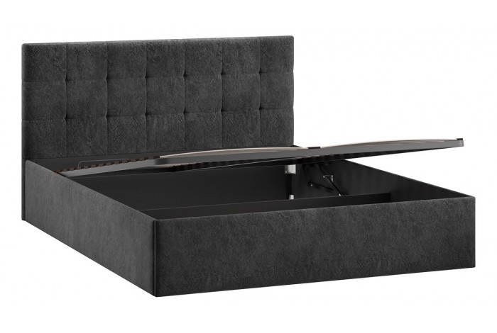 Кровать с ПМ «Джоли» 1600 Тип 1 (с подъемным механизмом) Микровелюр Wellmart Graphite