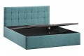 Кровать с ПМ «Джоли» 1600 Тип 1 (с подъемным механизмом) Микровелюр Wellmart Indigo