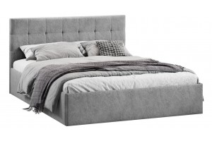 Кровать с ПМ Джоли 1600 Тип 1 (с подъемным механизмом) Микровелюр Wellmart Silver