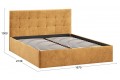 Кровать с ПМ «Джоли» 1600 Тип 1 (с подъемным механизмом) Микровелюр Wellmart Yellow