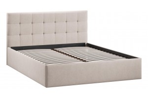 Кровать с ПМ Джоли 1600 Тип 1 (с подъемным механизмом) Велюр Мокко светлый