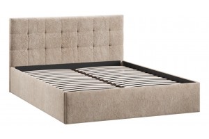 Кровать без ПМ Джоли 1800 Тип 1 (без подъемного механизма) Микровелюр Wellmart Dark Beige