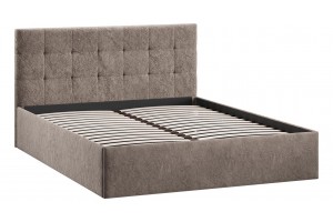 Кровать без ПМ Джоли 1800 Тип 1 (без подъемного механизма) Микровелюр Wellmart Latte