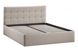 Кровать без ПМ Джоли 1800 Тип 1 (без подъемного механизма) Велюр Confetti Smoke