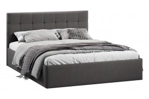 Кровать без ПМ Джоли 1800 Тип 1 (без подъемного механизма) Велюр Графит