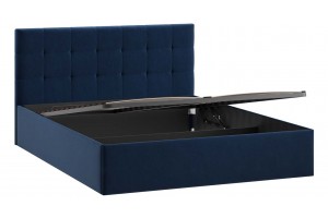 Кровать с ПМ Джоли 1800 Тип 1 (с подъемным механизмом) Микровелюр Wellmart Blue