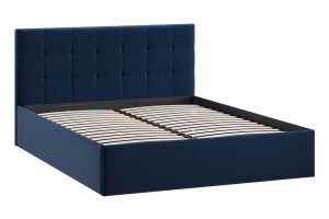 Кровать с ПМ Джоли 1800 Тип 1 (с подъемным механизмом) Микровелюр Wellmart Blue