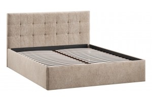 Кровать с ПМ Джоли 1800 Тип 1 (с подъемным механизмом) Микровелюр Wellmart Dark Beige