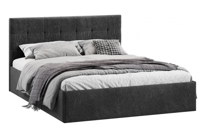 Кровать с ПМ «Джоли» 1800 Тип 1 (с подъемным механизмом) Микровелюр Wellmart Graphite