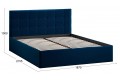 Кровать с ПМ «Джоли» 1800 Тип 1 (с подъемным механизмом) Велюр Confetti Blue