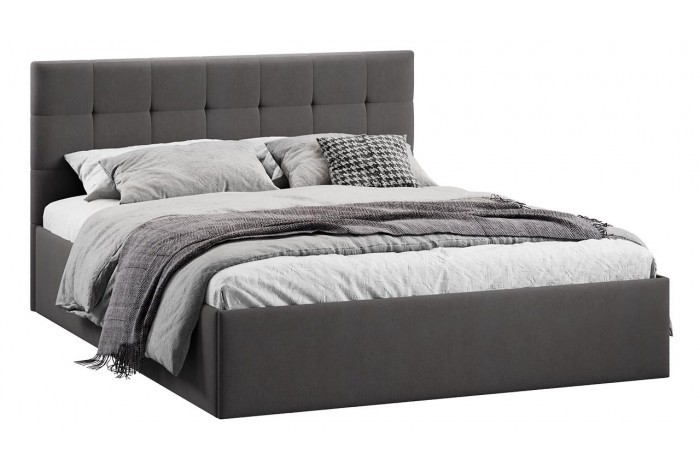 Кровать с ПМ «Джоли» 1800 Тип 1 (с подъемным механизмом) Велюр Графит