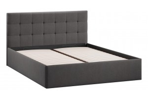 Кровать с ПМ Джоли 1800 Тип 1 (с подъемным механизмом) Велюр Графит