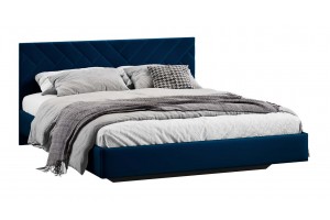 Кровать без ПМ Кевия 1400 Тип 1 (без подъемного механизма) Велюр Confetti Blue