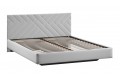 Кровать без ПМ «Кевия» 1400 Тип 1 (без подъемного механизма) Велюр Confetti Silver
