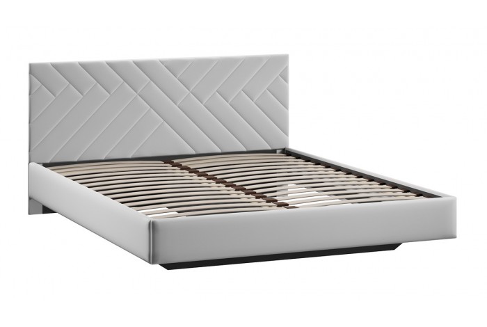 Кровать без ПМ «Кевия» 1400 Тип 1 (без подъемного механизма) Велюр Confetti Silver