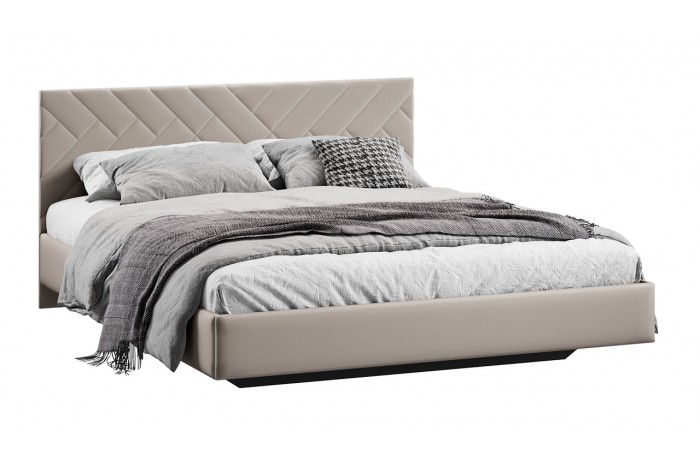 Кровать без ПМ «Кевия» 1400 Тип 1 (без подъемного механизма) Велюр Confetti Smoke