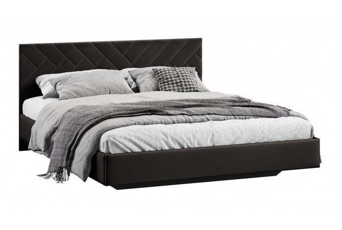 Кровать без ПМ «Кевия» 1400 Тип 1 (без подъемного механизма) Велюр Confetti Stone