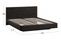 Кровать без ПМ «Кевия» 1400 Тип 1 (без подъемного механизма) Велюр Confetti Stone