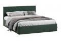Кровать с ПМ «Кевия» 1400 Тип 1 (с подъемным механизмом и заглушиной) Велюр Confetti Deep forest