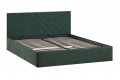 Кровать с ПМ «Кевия» 1400 Тип 1 (с подъемным механизмом и заглушиной) Велюр Confetti Deep forest