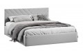 Кровать с ПМ «Кевия» 1400 Тип 1 (с подъемным механизмом и заглушиной) Велюр Confetti Silver
